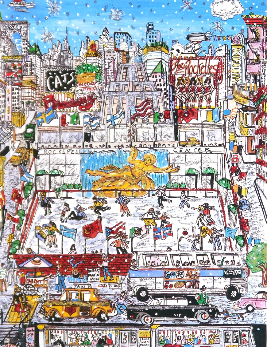 チャールズ・ファジーノの絵画作品　タイトルは、ロックフェラーセンター